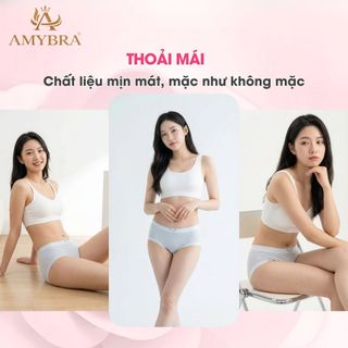 Quần Lót Nữ Su Đúc Thông Hơi – Quần Chip Nữ Thun Lạnh Mịn Màng, Đáy 2 Lớp Kháng Khuẩn AMYBRA L718