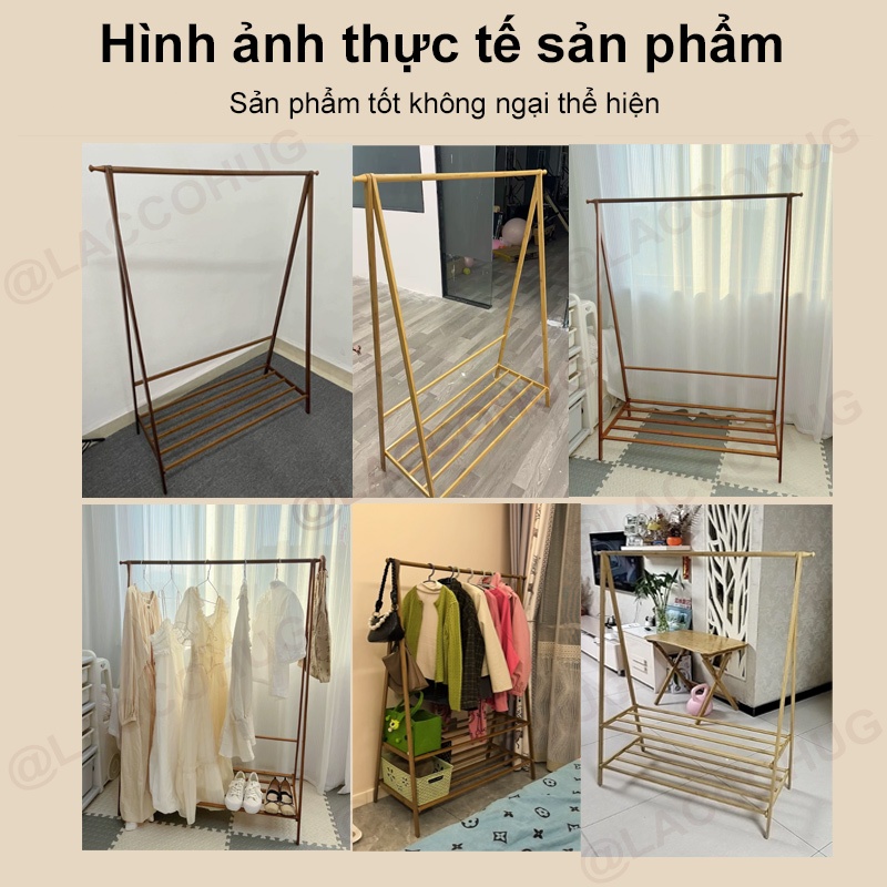 LACCOHUG Giá Treo Quần Áo Kệ Treo Quần Áo Gỗ 1-2 Tầng Cố Định Dung Tích Lớn Cho Phòng Ngủ | BigBuy360 - bigbuy360.vn