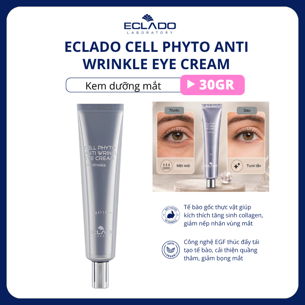 Kem Dưỡng Tế bào Gốc Tái Sinh Vùng Mắt ECLADO Cell Phyto Anti