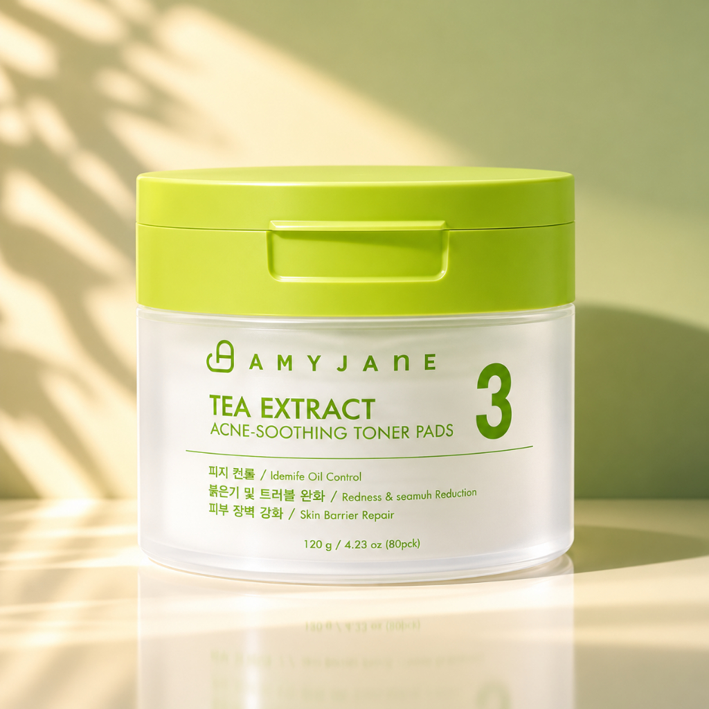 AMYJANE Tone Pad Trà Xanh Miếng Lau Toner Cấp Ẩm Nhiều Nước Làm Dịu Da Dầu Mụn 10/80 Miếng