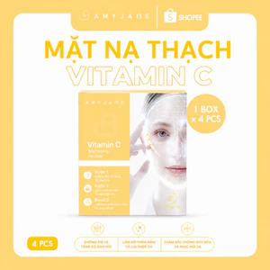 AMYJANE Mặt Nạ Thạch Vitamin C Brightening Cấp Ẩm Hỗ Trợ Làm Đều Màu Da Giúp Sáng Khỏe 35grx4