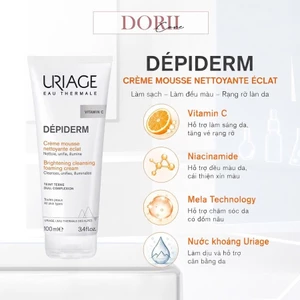 URIAGE SỮA RỬA MẶT SÁNG DA DEPIDERM MOUSSE NETTOYANTE ÉCLAIRCISSANTE 100ML