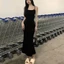 Váy Body 2 Dây Dáng Dài Chất Bozip Mềm Mịn Co Giãn Ôm Dáng Tôn Dáng Nữ