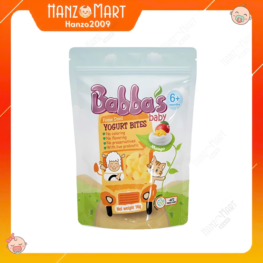 Sữa chua khô sấy lạnh Babba's Baby cho bé 6m+ hanzomart