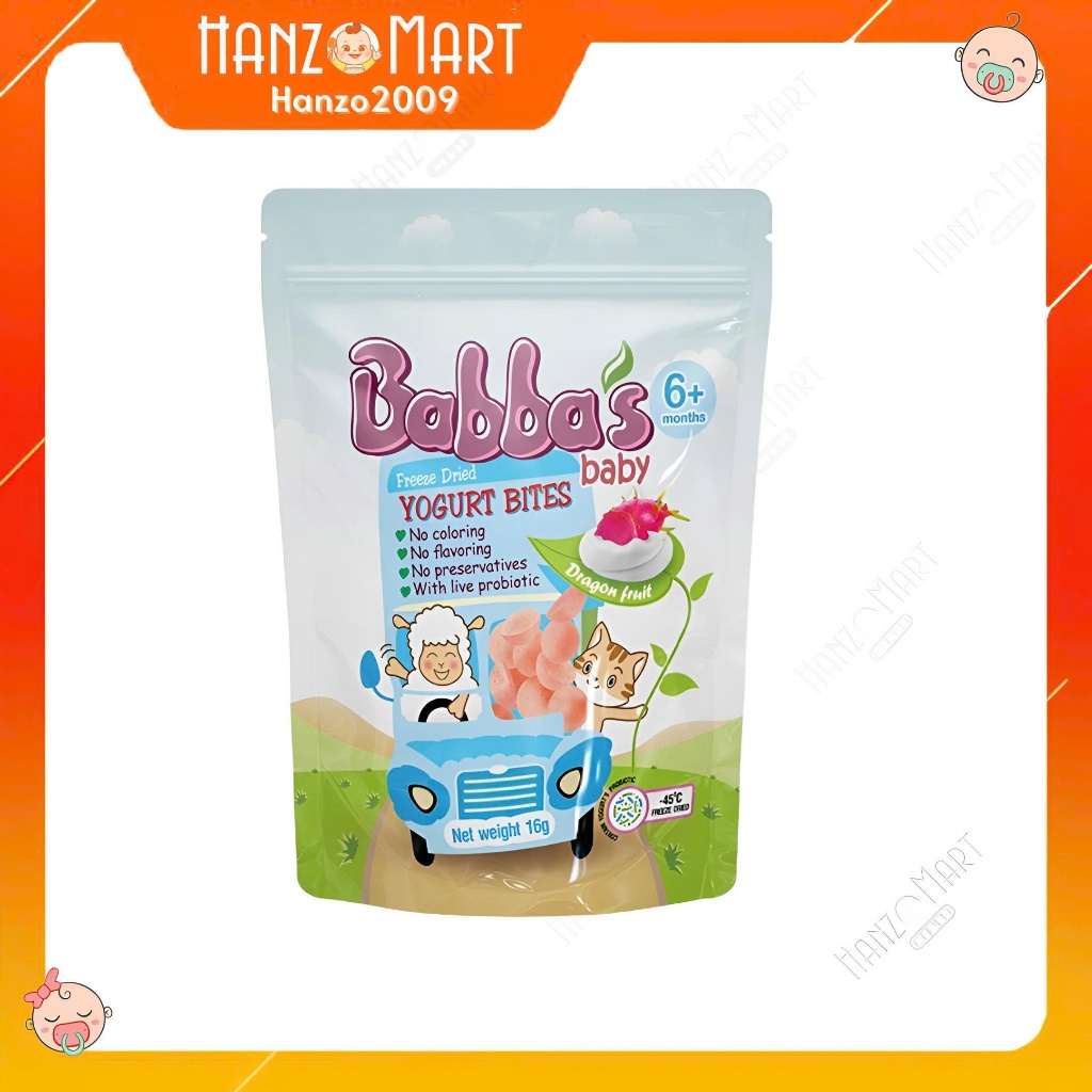Sữa chua khô sấy lạnh Babba's Baby cho bé 6m+ hanzomart