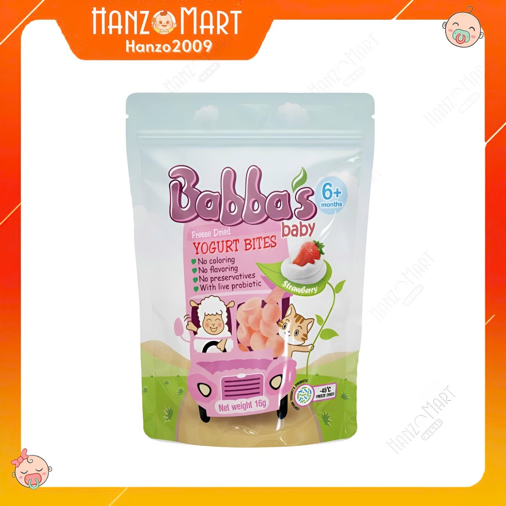 Sữa chua khô sấy lạnh Babba's Baby cho bé 6m+ hanzomart