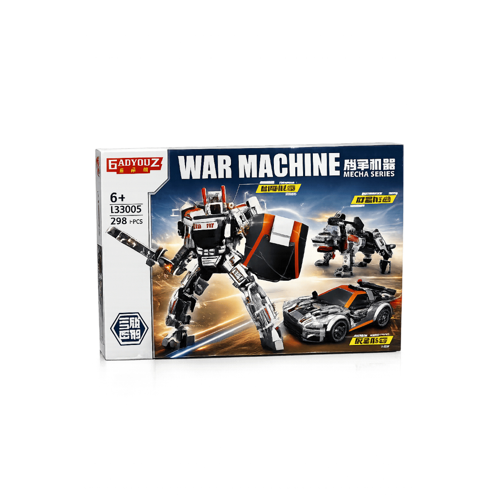 Đồ Chơi Lắp Ráp Robot Biến Hình 3 Trong 1 - War Machine 298 Chi Tiết Robot Mecha Cho Bé