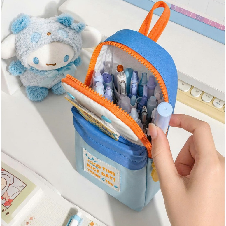 Bóp viết hình dán dán dọc Time Nice Day hình ngôi sao dung tích lớn dành cho học sinh PKV107 Gaga Store