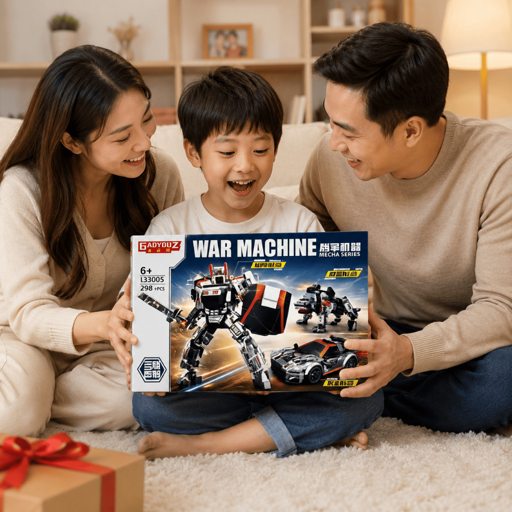 Đồ Chơi Lắp Ráp Robot Biến Hình 3 Trong 1 - War Machine 298 Chi Tiết Robot Mecha Cho Bé
