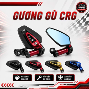 Gương Gù CRG Gắn Chân Gương Xe Máy, Full Nhôm, Mặt Kính Xanh, Có Bán Lẻ