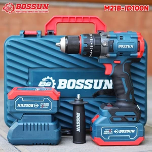 Máy khoan pin 13mm BOSSHUN M21B-ID100N Không chổi than Lực siết 100N Pin 10 Cell Máy khoan pin cầm tây