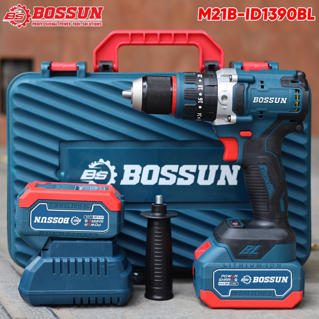 Máy Khoan Pin Bossun M21B-ID1390NBL – Máy Khoan, Bắt Vít, Lực 90N, Khoan Rút Lõi, Tường, Bê Tông, ...