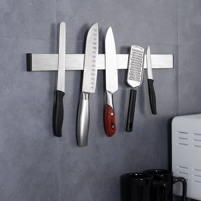 Kệ Treo Dao Nam Châm Inox Cao Cấp - Hút Chắc, Không Cần Khoan Tường, Chống Gỉ, Dễ Vệ Sinh, Sắp Xếp Nhà Bếp Gọn Gàng