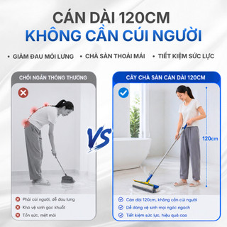 Cây chà sàn nhà tắm, chổi cọ sàn và gạt nước 2 trong 1, đầu chữ V và xoay 180 độ, chà sát vách tường và khe hẹp.