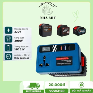 Đế Chuyển Đổi Nguồn Điện Cho Pin Makita, Chân Pin Phổ Thông, Chuyển 21V Lên 220V, Siêu Hot 2026
