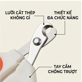 Cắt Móng Mèo An Toàn - Kìm Bấm Móng Chó Mèo Nhỏ Chống Trượt, Hạn Chế Cắt Quá Sâu, Dễ Dùng Cho Người Mới