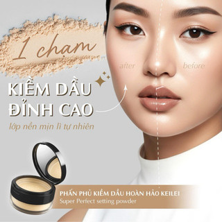 (Giá Tặng) Phấn phủ bột kiềm dầu kháng nước siêu che phủ mềm mịn mướt