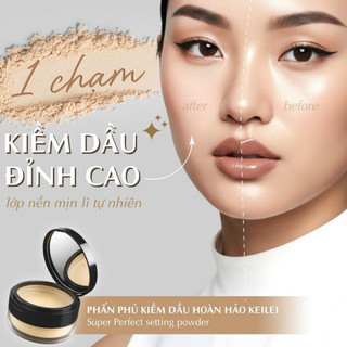 Phấn phủ Bột siêu kiềm dầu kháng nước khoá nền hoàn hảo Full box 8g