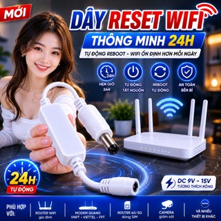 Dây Reset Thiết Bị Wifi Tự Động 24 Giờ - Bộ Hẹn Giờ Khởi Động Lại Modem Wifi Tăng Độ Ổn Định Mạng