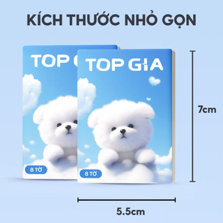 [MUA 50 TẶNG 50] TỔNG 100 GÓI GIẤY MINI GIAGIA TOPGIA bỏ túi, khổ giấy size to, giấy không tạo bụi không gây kích ứng