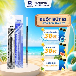 Ngòi bút Pentel BKS7E 0.7mm ruột bút bi thay thế cho bút BK250, mực xanh/đen trơn mượt