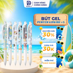 Bút gel Pentel Energel Kawaii+ BLN75KW 0.5mm khô nhanh mực mượt họa tiết độc đáo