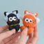 Móc Khoá Len Nhung Mèo Headphone Đeo Tai Nghe Màu Nâu Đen Xám Cam Handmade Quà Tặng Dễ Thương Độc Đáo