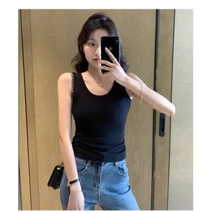 Áo Ba Lỗ Nữ Borip Co Giãn Mềm Mịn Ôm Dáng Tôn Eo Áo Tank Top Basic Nữ