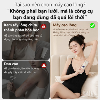 Kawu Máy Cạo Lông điện 2 Đầu Cạo Lông Vùng Kín, Chân, Nách Chống Nước An Toàn Cho Nam Và Nữ