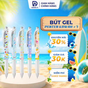 Bút gel Pentel Energel Kawaii BLN75KW mực viết mượt nhanh khô không lem bền màu