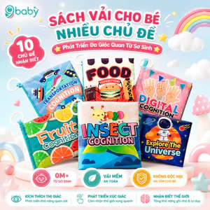 Sách vải cho bé nhiều chủ đề giúp phát triển đa giác quan cho bé từ sơ sinh