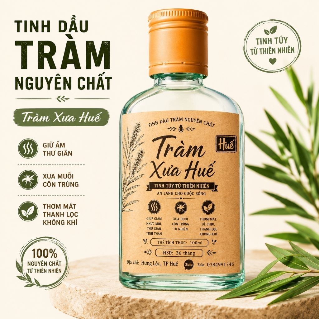 Tinh dầu tràm nguyên chất Tràm Xưa Huế