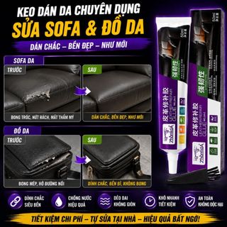 Keo dán da Zhanlida keo vá ghế da sofa túi da giày da siêu chắc nhanh khô không bong tróc 50ml