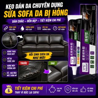 Keo dán da Zhanlida keo vá ghế da sofa túi da giày da siêu chắc nhanh khô không bong tróc 50ml