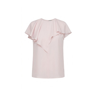 [KELLYBUI] Áo sơ mi chiffon phối bèo, thời trang công sở thanh lịch