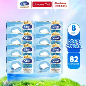 Bông tẩy trang Silcot 82 miếng/hộp thiết kế thông minh, không xơ bông bám lại siêu mềm mịn với da
