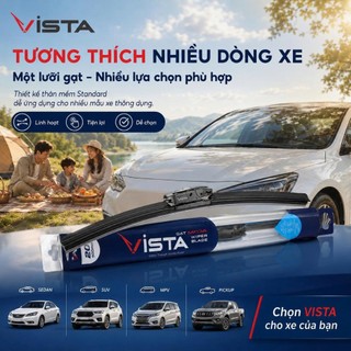Gạt Mưa Vista Thân Mềm Cao Cấp - Ecoflat - Tiêu Chuẩn Cho Xe Ô Tô Mitsubishi Xpander - Lưỡi Silicon - Tiêu Chuẩn Châu Âu