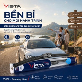 Gạt Mưa Vista Thân Mềm Cao Cấp - Ecoflat - Tiêu Chuẩn Cho Xe Ô Tô Lexus RX - Lưỡi Silicon - Tiêu Chuẩn Châu Âu