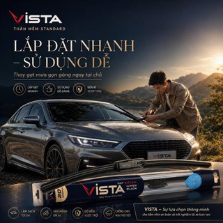 Gạt Mưa Vista Thân Mềm Cao Cấp - Ecoflat - Tiêu Chuẩn Cho Xe Ô Tô Mitsubishi Xpander - Lưỡi Silicon - Tiêu Chuẩn Châu Âu