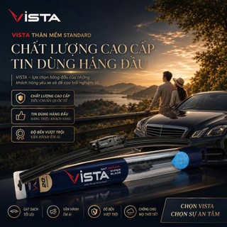 Gạt Mưa Vista Thân Mềm Cao Cấp - Ecoflat - Tiêu Chuẩn Cho Xe Ô Tô Mitsubishi Xpander - Lưỡi Silicon - Tiêu Chuẩn Châu Âu