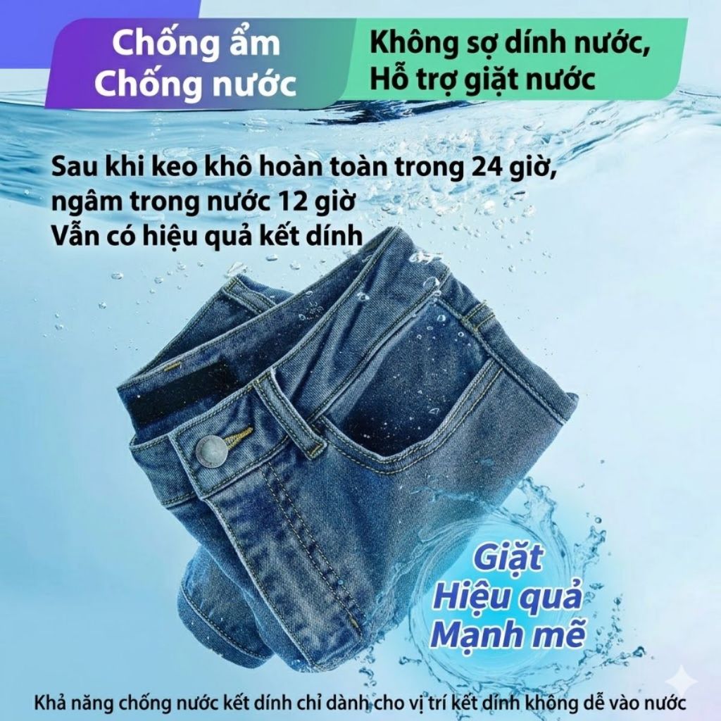 Keo dán siêu dính vá vải quần áo giấy đồ handmade dán nhanh bền chắc giặt không bong 50ml