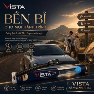 Gạt Mưa Vista Thân Mềm Cao Cấp - Ecoflat - Tiêu Chuẩn Cho Xe Ô Tô Mazda BT-50 (BT50) - Lưỡi Silicon - Tiêu Chuẩn Châu Âu