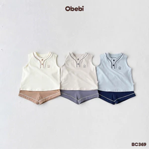 Bộ Ba Lỗ Thể Thao In Hình Obebi Năng Động Thoải Mái Cho Bé Trai Bé Gái Từ 8- 22kg BC369