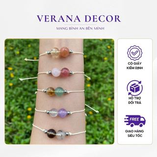 Vòng tay đá tự nhiên thu hút năng lượng tình duyên, học tập, may mắn phụ kiện thời trang, trang sức phong thủy