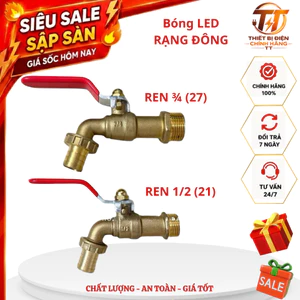 Vòi đồng, vòi nước đồng thau ren 21 ren 27 đầu gờ nối máy giặt ống tưới sân vườn