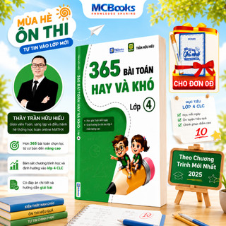 Sách - 365 Bài Toán Hay Và Khó Lớp 4 - Thầy Trần Hữu Hiếu - TKBooks