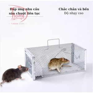 Lồng Bẫy Chuột Thép Mạ Kẽm 28cm – Bẫy Chuột Sống Tự Động, Tái Sử Dụng Nhiều Lần