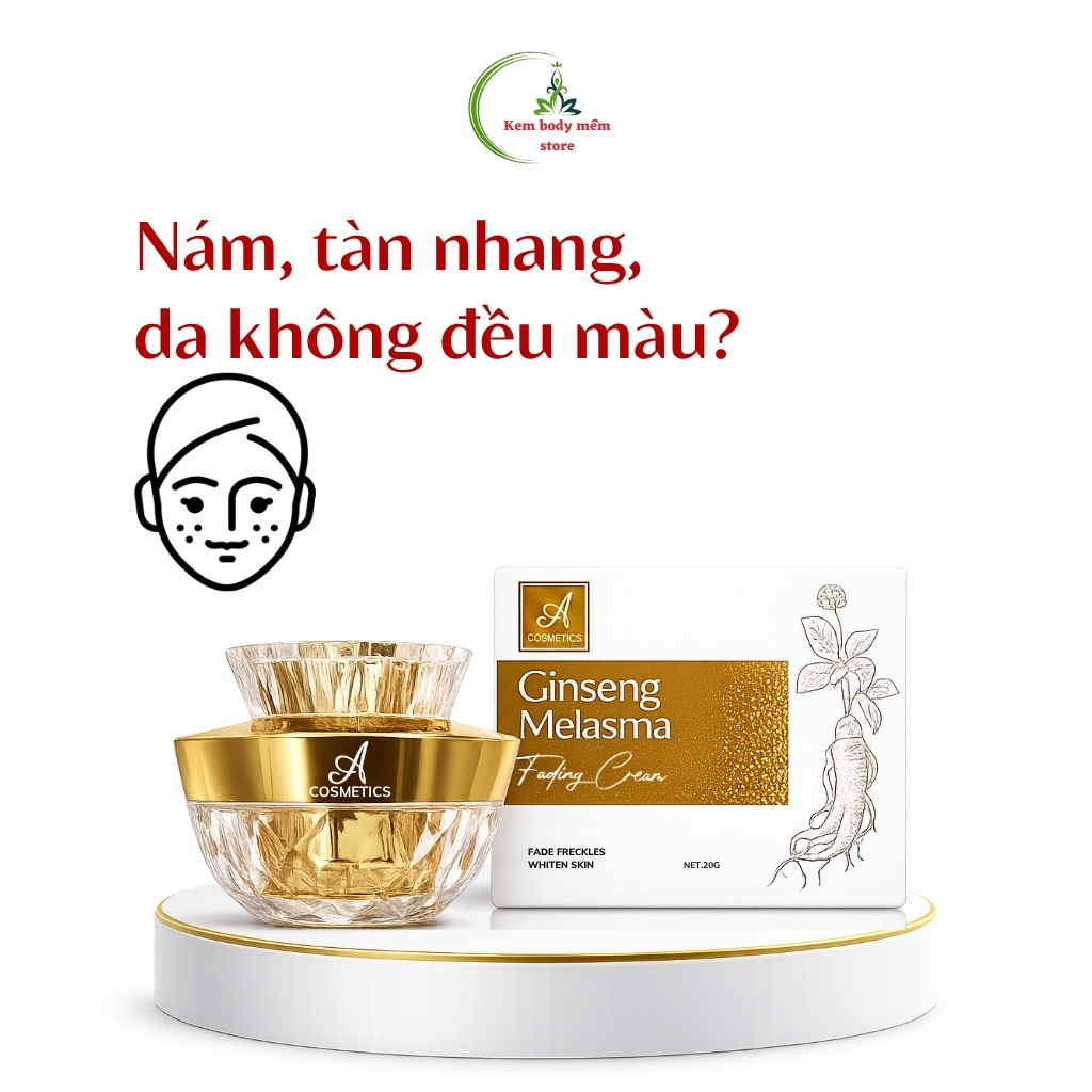 Kem nám tàn nhang ginseng melasma A cosmetics, dưỡng sáng da mặt, cấp ẩm sâu, mịn màng tự nhiên 20g | BigBuy360 - bigbuy360.vn