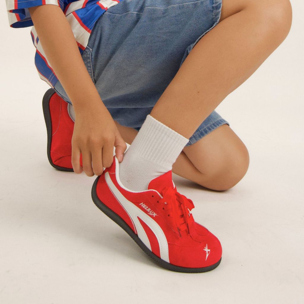 Giày Sneaker Unisex Helilux A6 Da Lộn, Đế Bằng, Phong Cách Năng Động