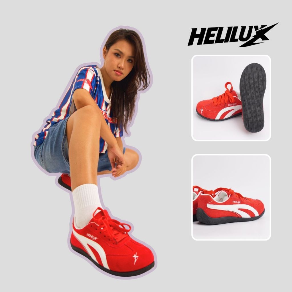 Giày Sneaker Unisex Helilux A6 Da Lộn, Đế Bằng, Phong Cách Năng Động